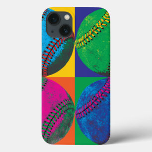 Four Baseballs in Different Colours iPhone 13 Case