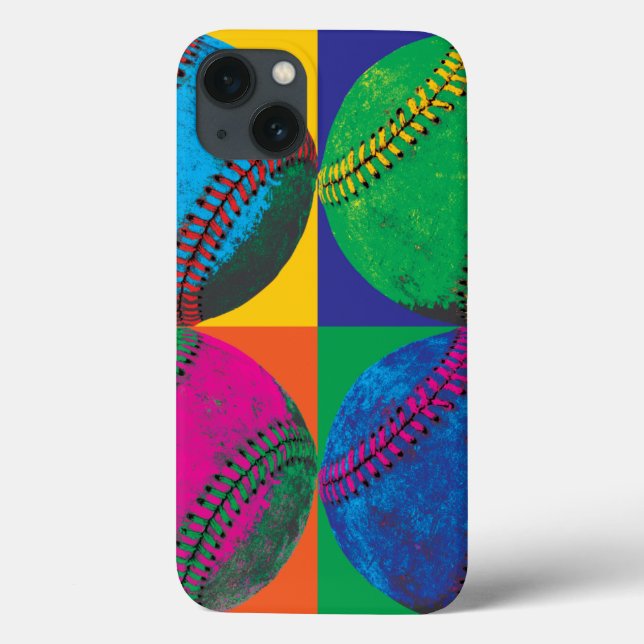 Four Baseballs in Different Colours Case-Mate iPhone Case (Back)