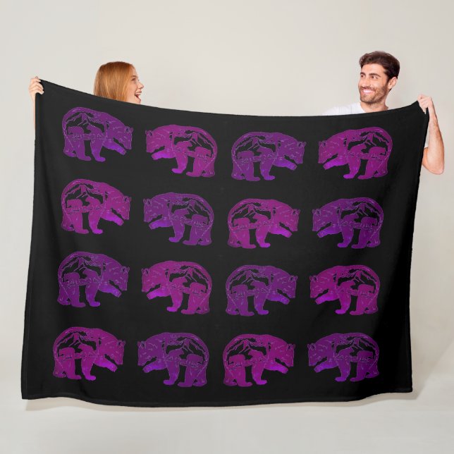 Four Bears Fleece Blanket (In Situ)