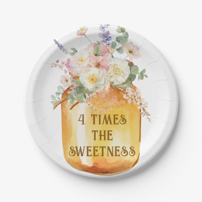 Four Bees Paper Plates (Front)