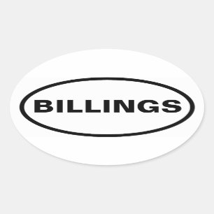 FOUR Billings, Montana Oval Sticker