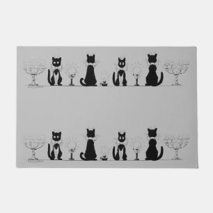 Four Black Cats, Louis Wain Doormat