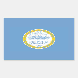 FOUR Boston Flag Rectangular Sticker