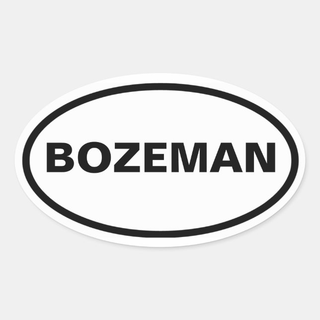 FOUR Bozeman, Montana Oval Sticker (Front)