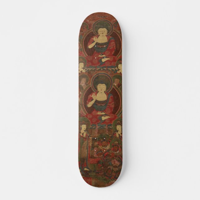 Four Buddhas in Pure Land Buddhism Skateboard (Front)
