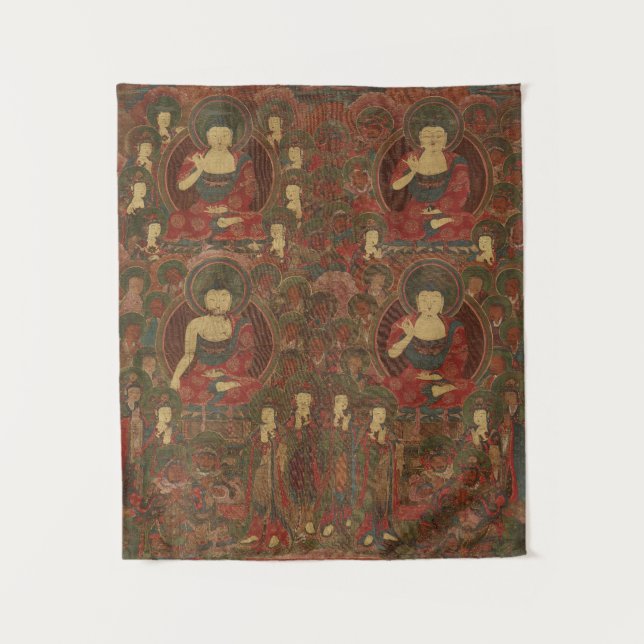 Four Buddhas in Pure Land Buddhism Tapestry (Front)