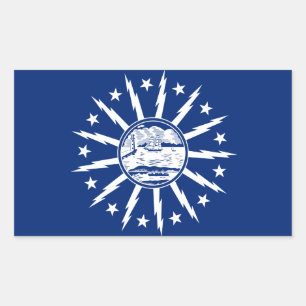 FOUR Buffalo Flag Rectangular Sticker