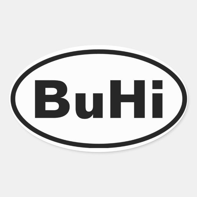FOUR BuHi Oval Sticker (Front)