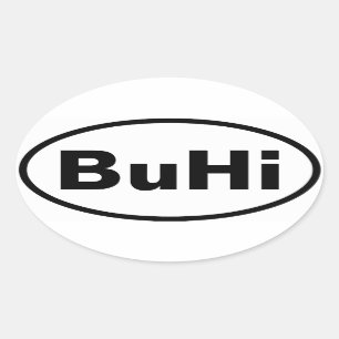 FOUR BuHi Oval Sticker