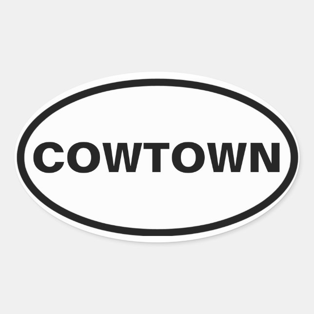 FOUR Calgary "COWTOWN" Oval Sticker (Front)