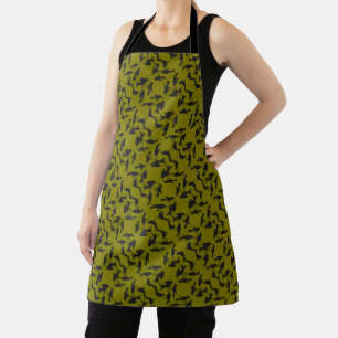 Four Calling Birds Retro Mid-Century Cut-Out 1 Apron