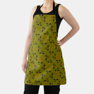 Four Calling Birds Retro Mid-Century Cut-Out 2 Apron