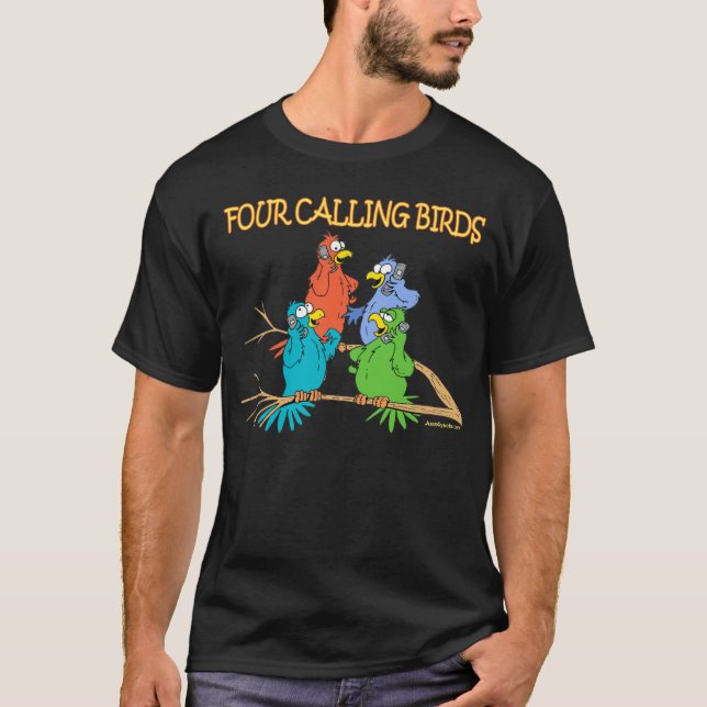 Four Calling Birds T-Shirt (Front)
