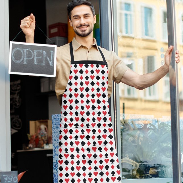 Four Card Shapes Pattern Apron (Apron)