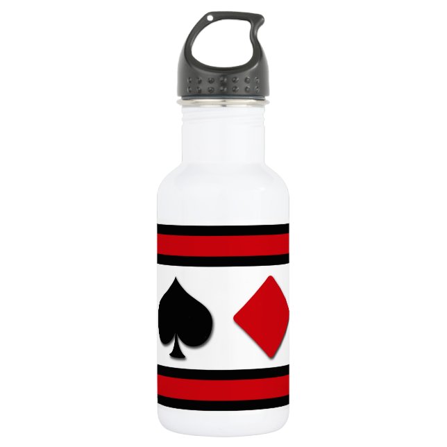 Four card suits 532 ml water bottle (Front)