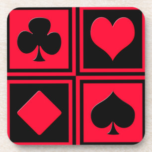 Four card suits coaster