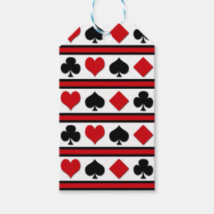 Four card suits gift tags