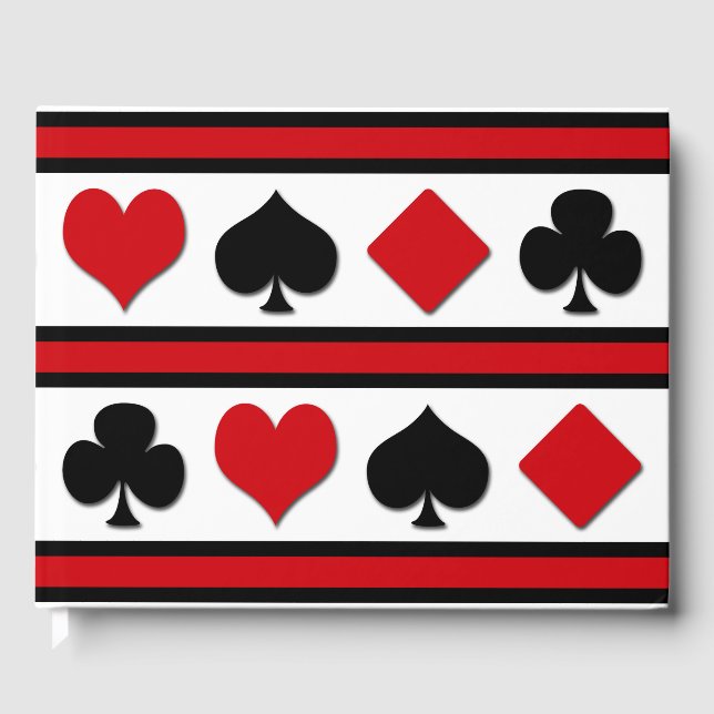 Four card suits guest book (Front)