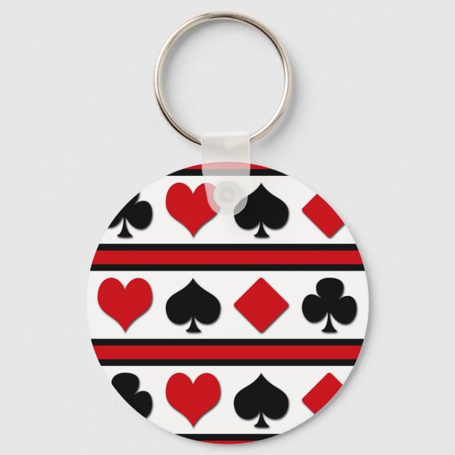 Four card suits key ring (Front)