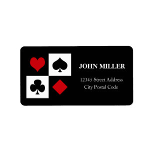 Four card suits label