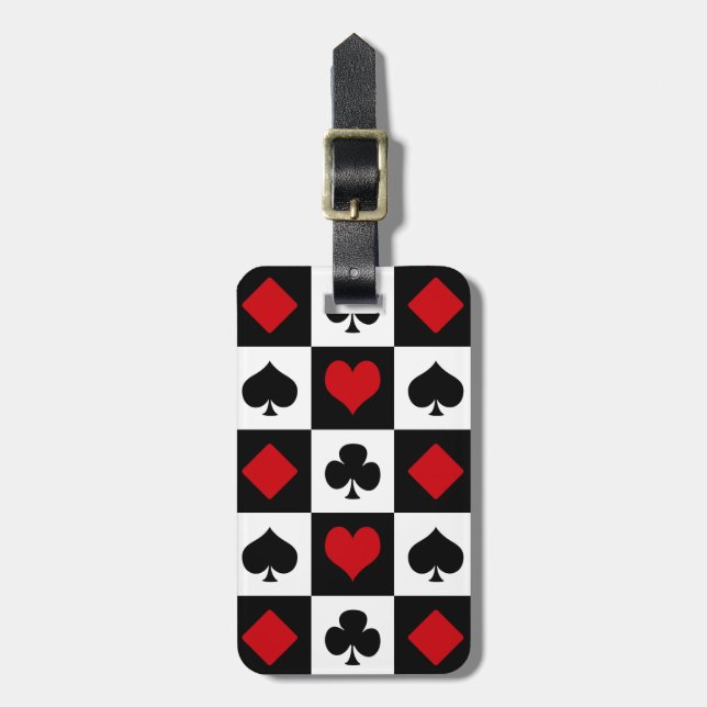 Four card suits luggage tag (Front Vertical)