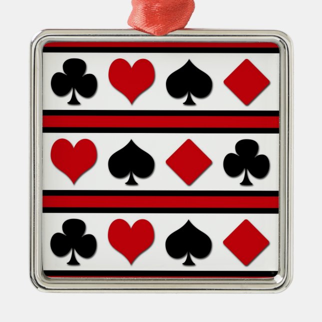 Four card suits metal tree decoration (Front)