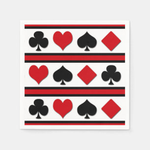 Four card suits napkin