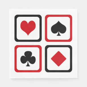 Four card suits napkin