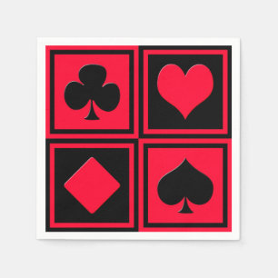 Four card suits napkin