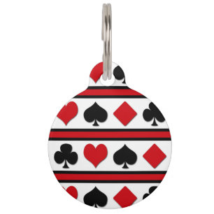 Four card suits pet tag
