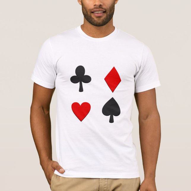 Four Card Suits T-Shirt (Front)