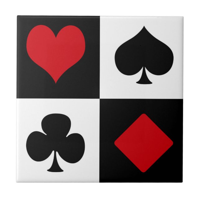 Four card suits tile (Front)
