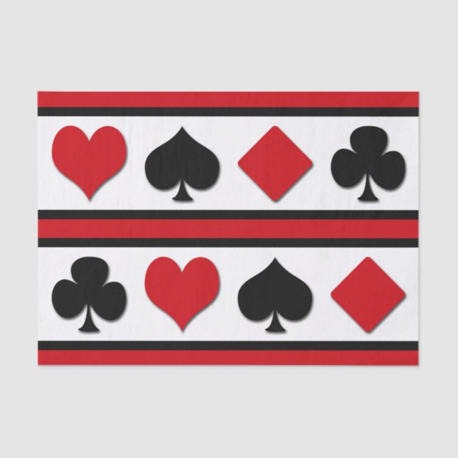 Four card suits tissue paper (Front)