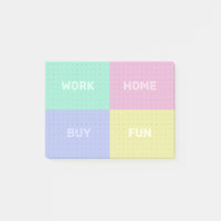 Four Categories Dot Grid Organising