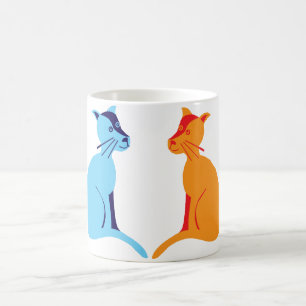 four cats coffee mug