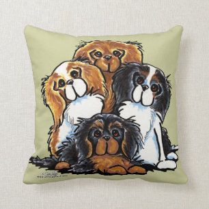 Four Cavalier King Charles Spaniels Cushion