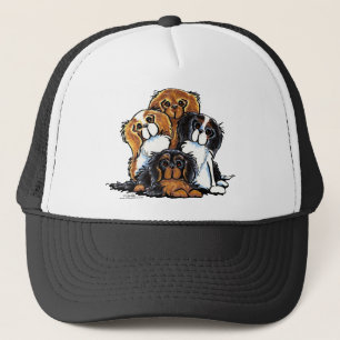 Four Cavalier King Charles Spaniels Trucker Hat