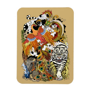 four celestial animals magnet