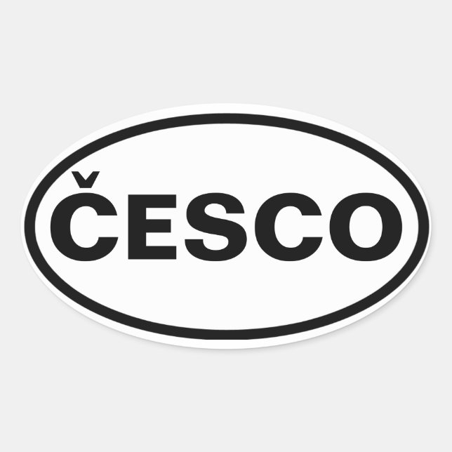 FOUR Česko Oval Sticker (Front)