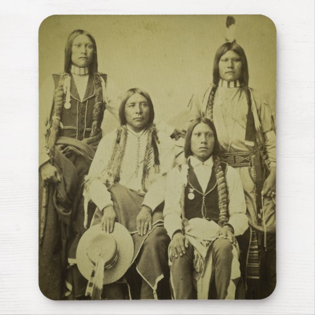 Four Cheyenne Scouts Vintage Stereoview Mouse Mat (Front)