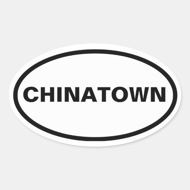 FOUR Chinatown Oval Sticker (Front)