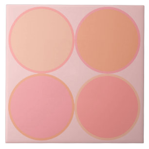 Four circles in Millenial pink and peach Tile