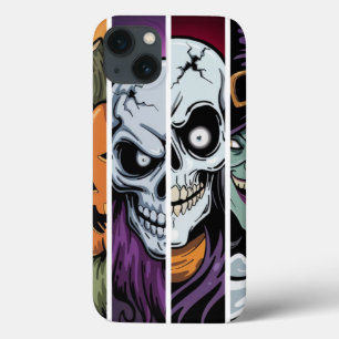 four classic Halloween-themed characters. iPhone 13 Case