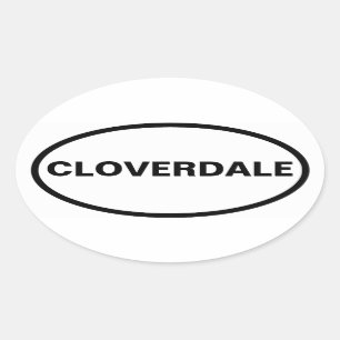 FOUR Cloverdale, Montgomery, Alabama Oval Sticker