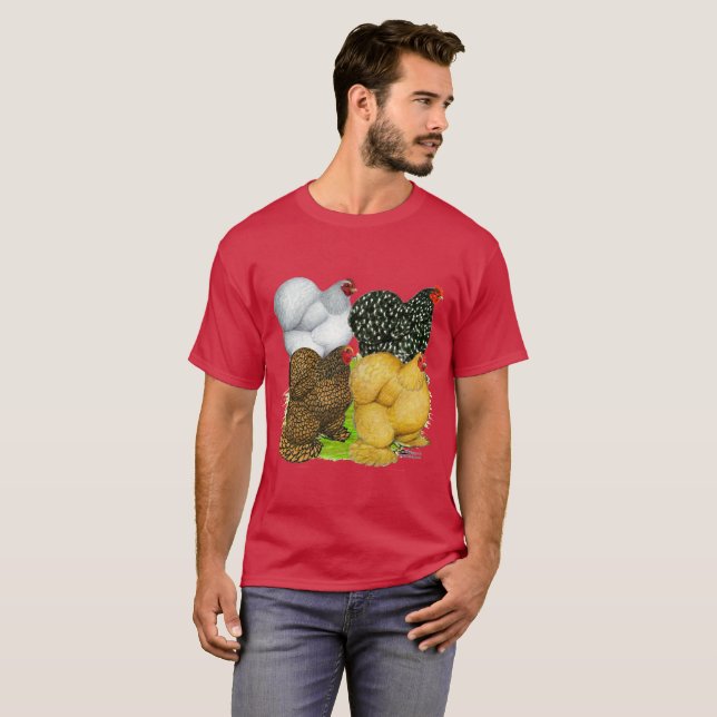 Four Cochin Hens T-Shirt (Front Full)