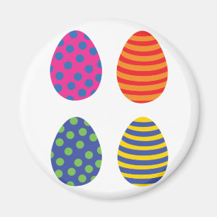 Four Colored Easter Eggs Magnet