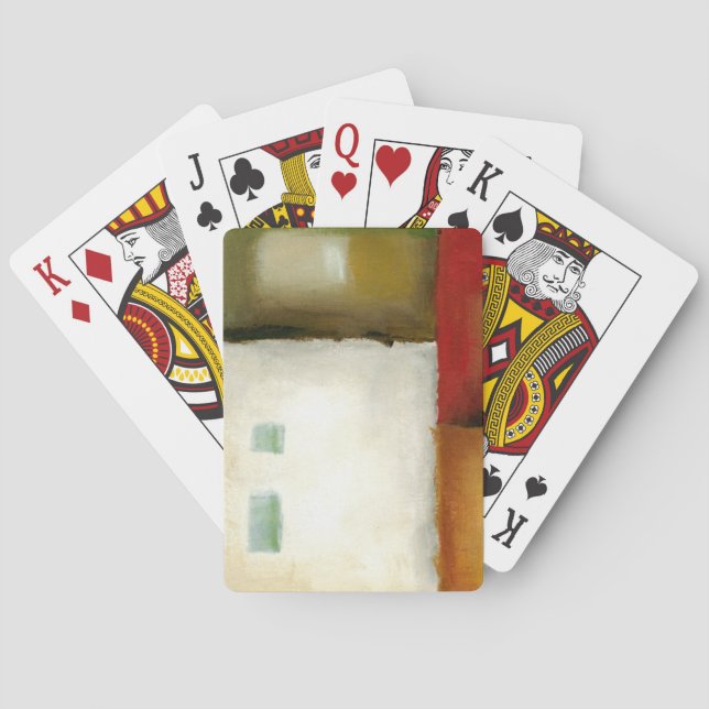 Four Colorful Rectangles by Chariklia Zarris Playing Cards (Back)