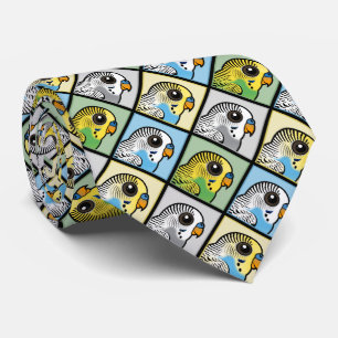 Four Colour Budgies Tie