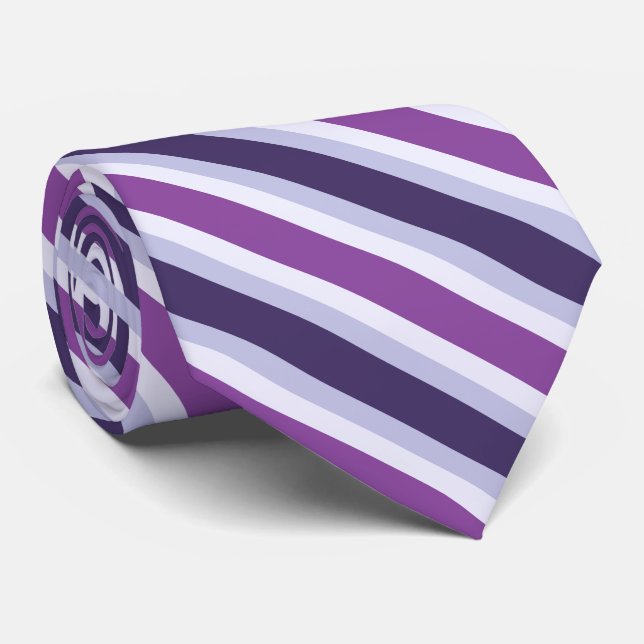 Four Colour Combo - Blue Violet Purple Lavender Tie (Rolled)
