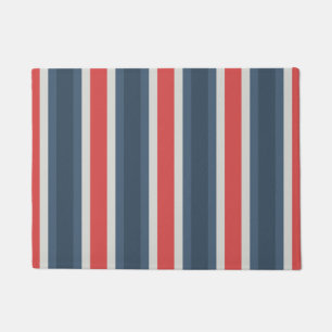 Four Colour Combo - Red Grey White Blue Dark Blue Doormat